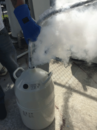 Liquid-nitrogen-oxygen-refilling-service